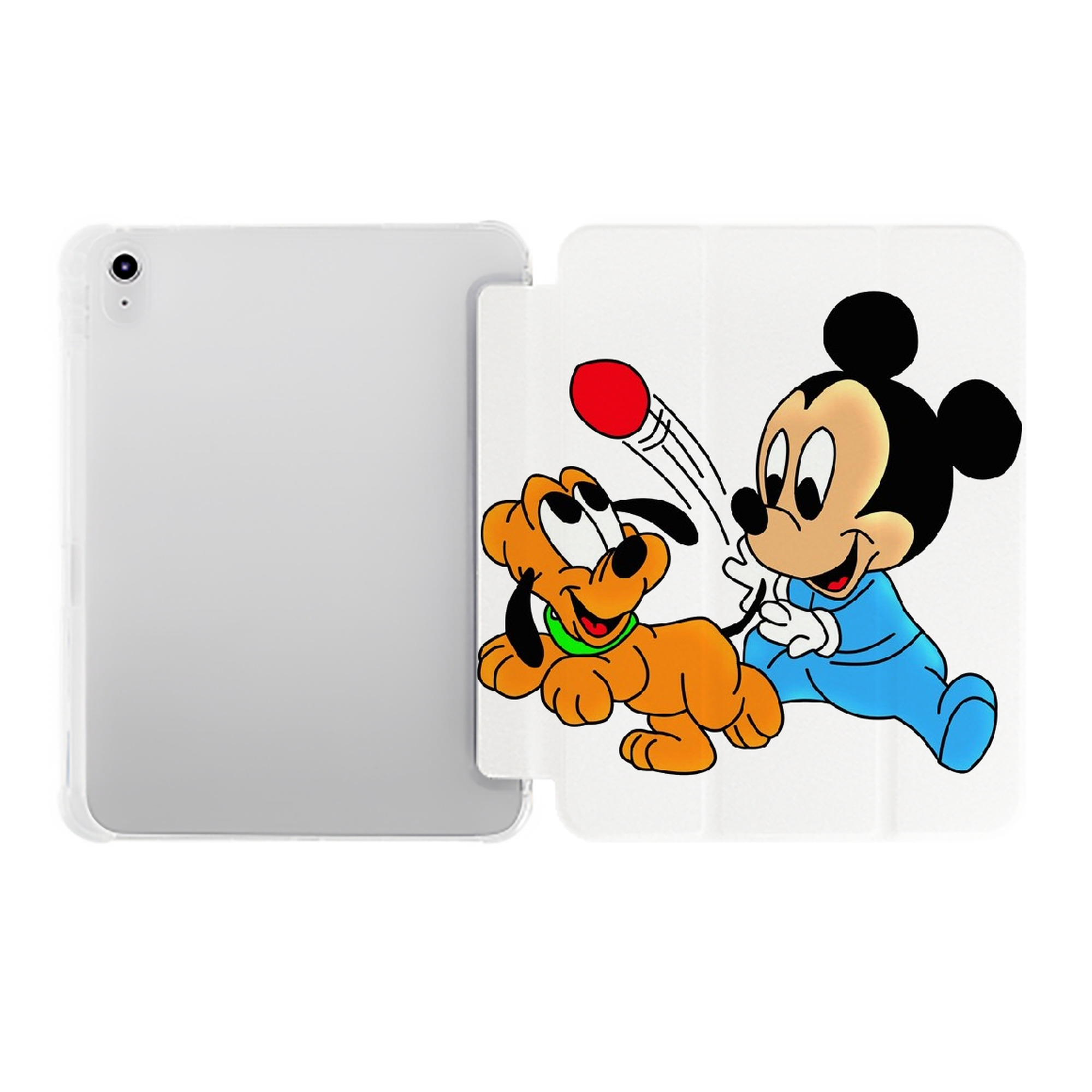 （画像用） ミッキーマウス Mickey Mouse IPad ケース ペン収納付き 三つ折りスタンド PUレザー×シリコン 対応機種9.5/10.5/10.9インチ